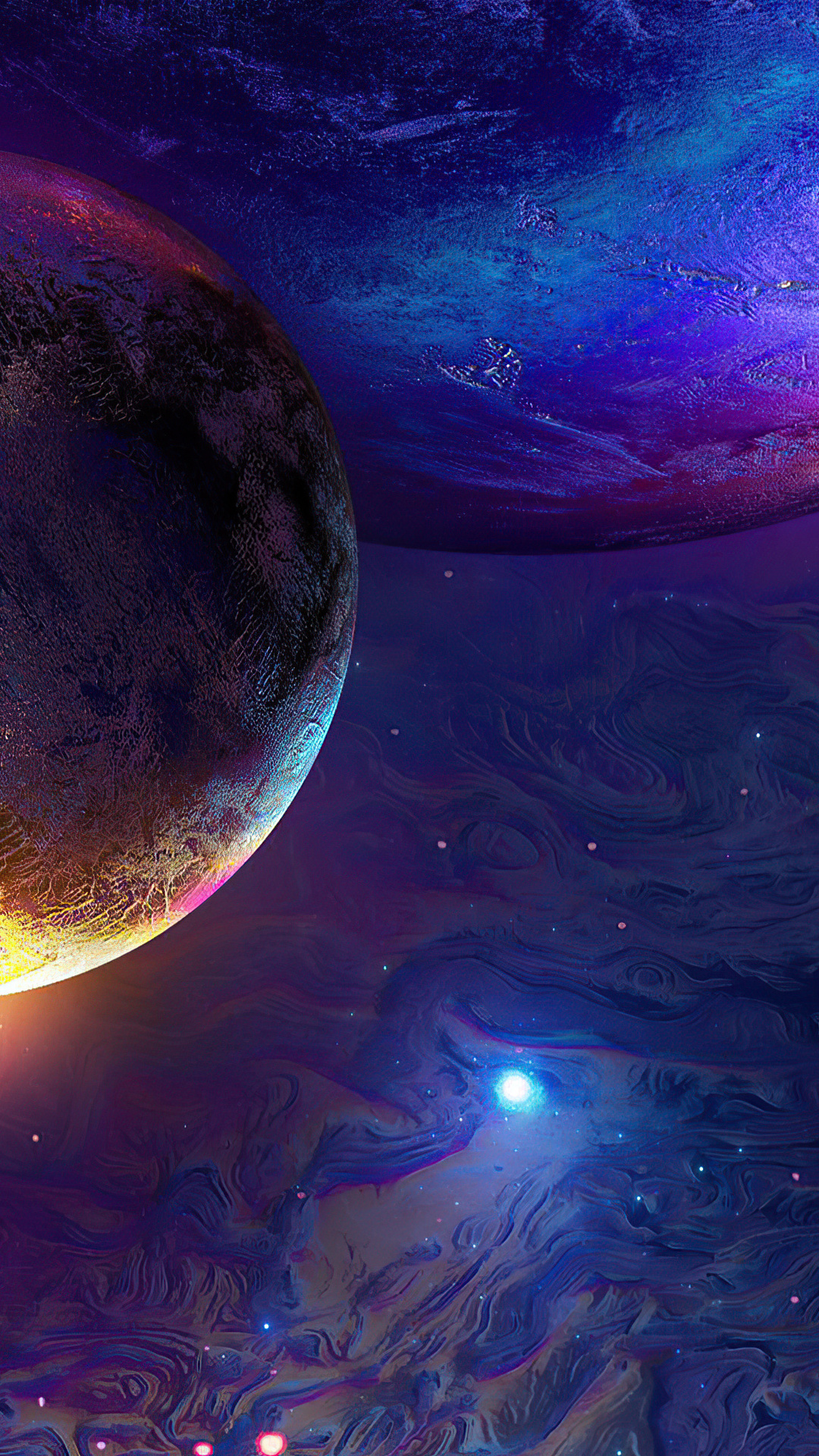 Outer Digital Space Abstract Wallpaper