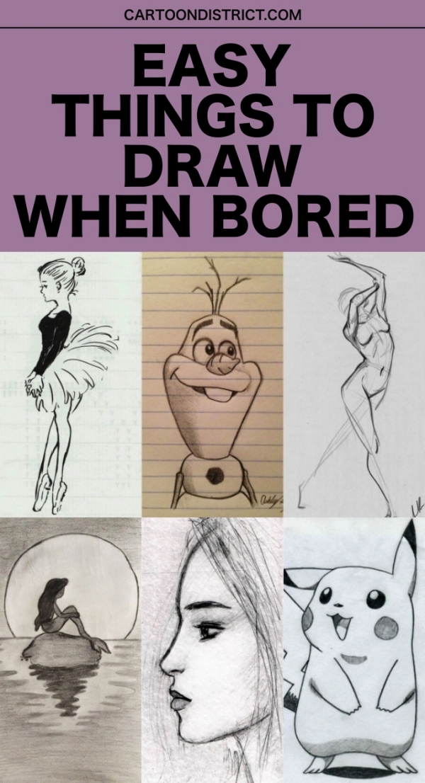 50 Cool and Easy Things to Draw When Bored drawings arts art Sketch