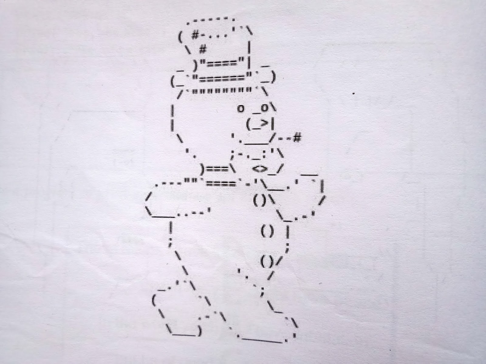 Write a program to print following ASCII art using print statements