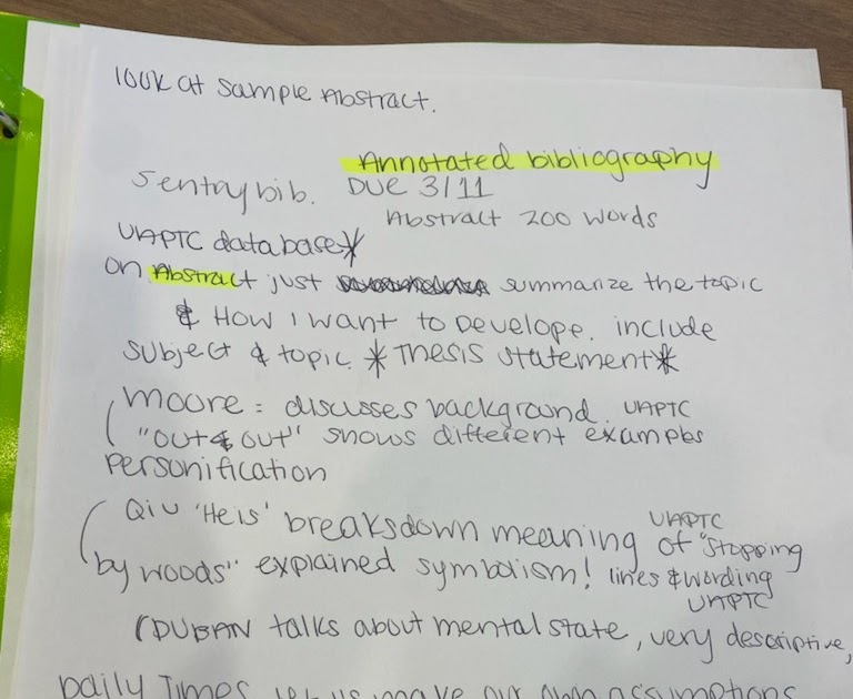 Annotated bibliography - apa picture