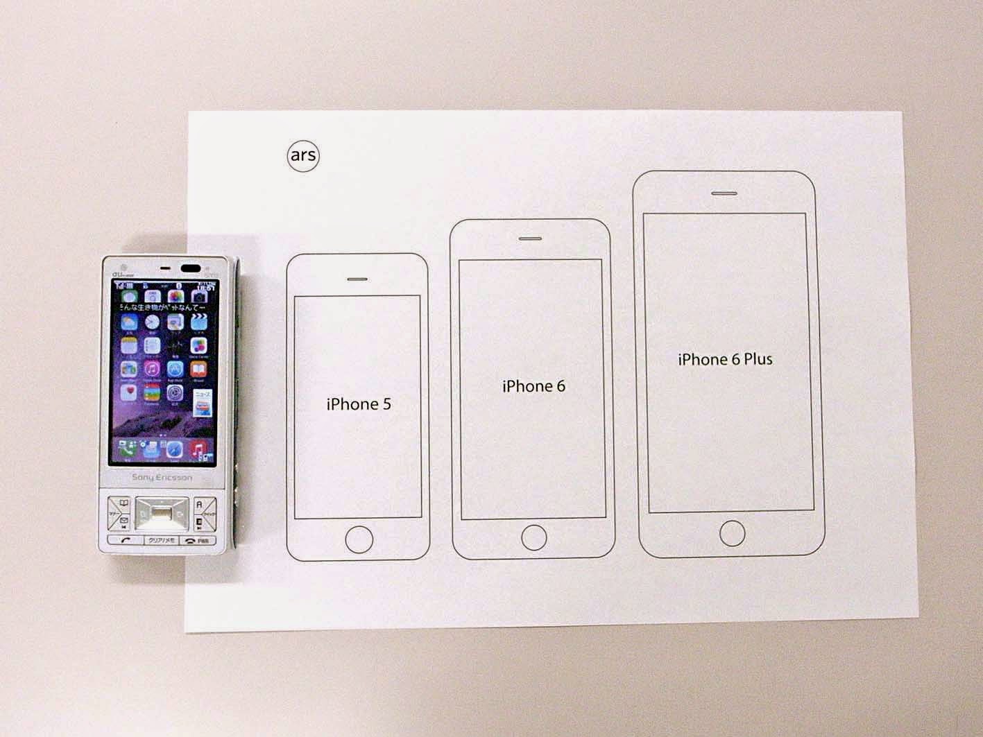 喜怒哀楽 携帯とiphone6plusは同じ大きさ サイズを比較してみました