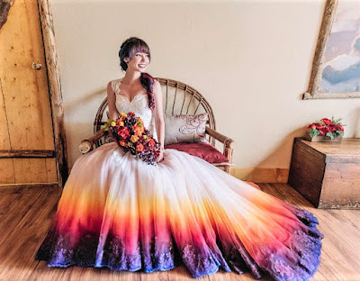 tie dyed-wedding dress-seventies theme ideas-wedding planning-Weddings by KMich- Willow Grove PA