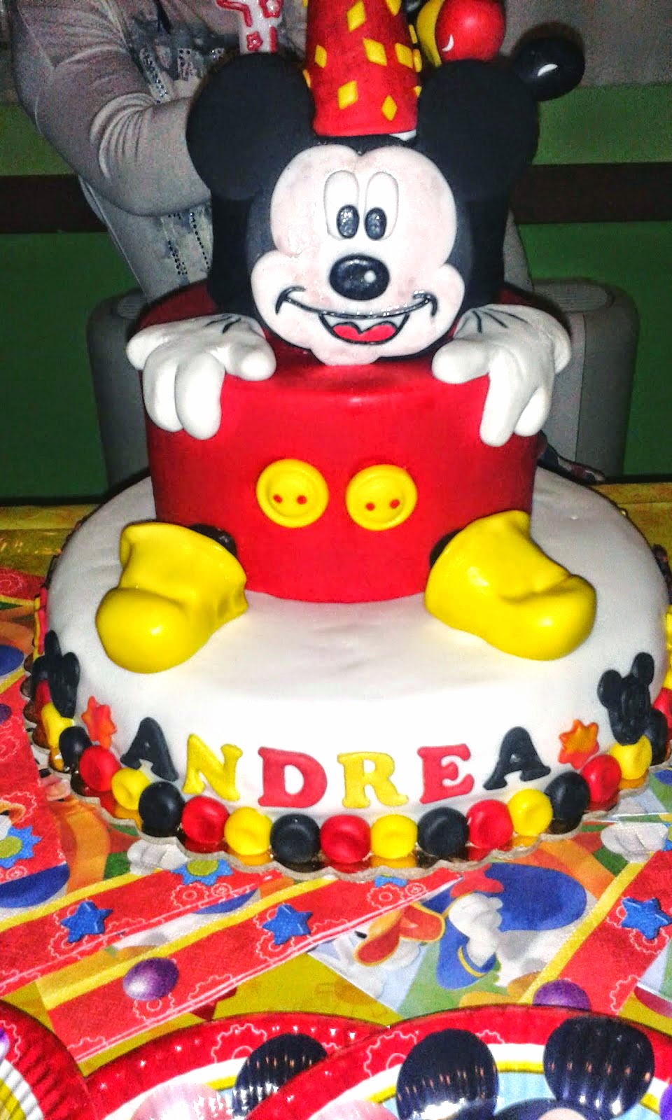 torta topolino e buffet dolci per il primo compleanno di andrea