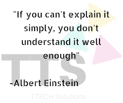 A pic showing logo of TTECH Solutions with Good Quote of Albert Einstein, Positive Quote, Good Quote Category