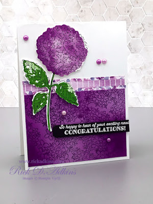 How to create a Bold Embossed Resist Card using the Hydrangea Haven and Many Messages Bundles by Stampin' Up! Click to learn more