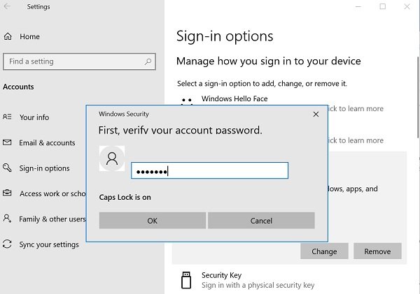 Come rimuovere il PIN in Windows 10