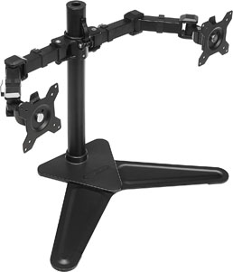 Amazon Basics Dual LCD Monitor Stand - Free Standing Mount Steel Amazon Basics Dual LCD Monitor Stand - Free Standing Mount Steel