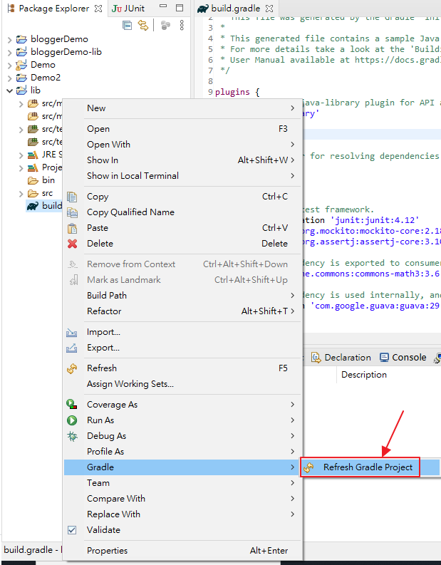 如何讓 Eclipse 內使用 Gradle (取得 Gradle 支援)