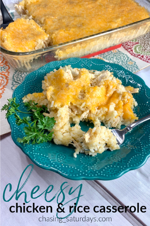 Cheesy Chicken and Rice Casserole Chasing Saturdays