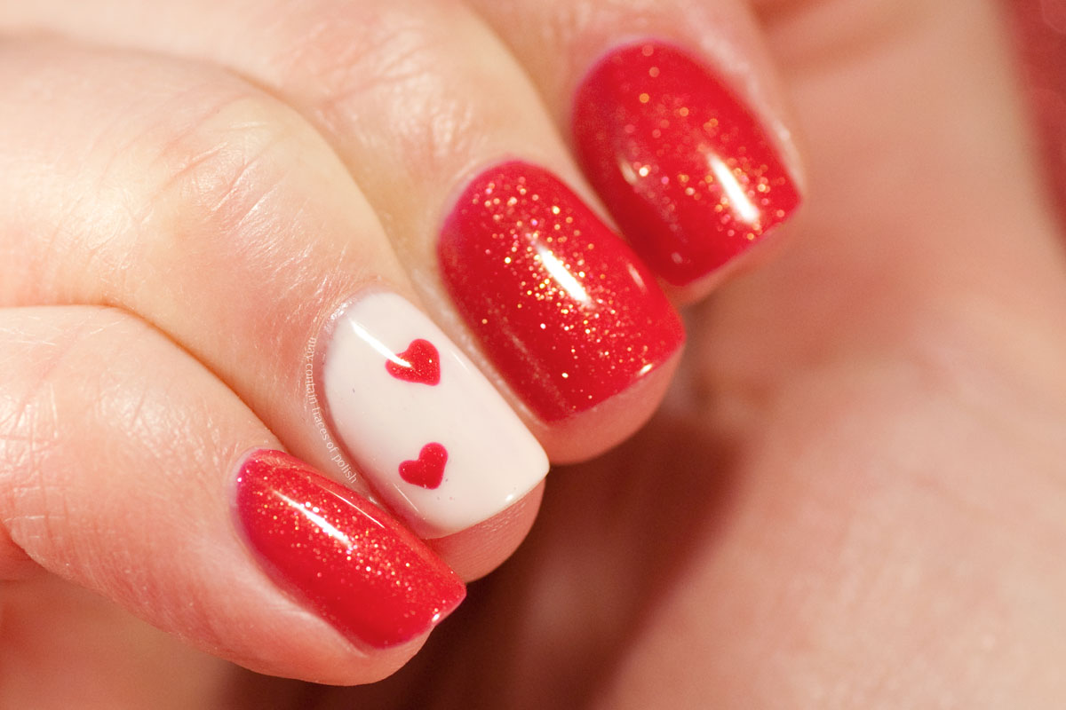 Valentine's Day Nail Art with Pink and Red - wide 6