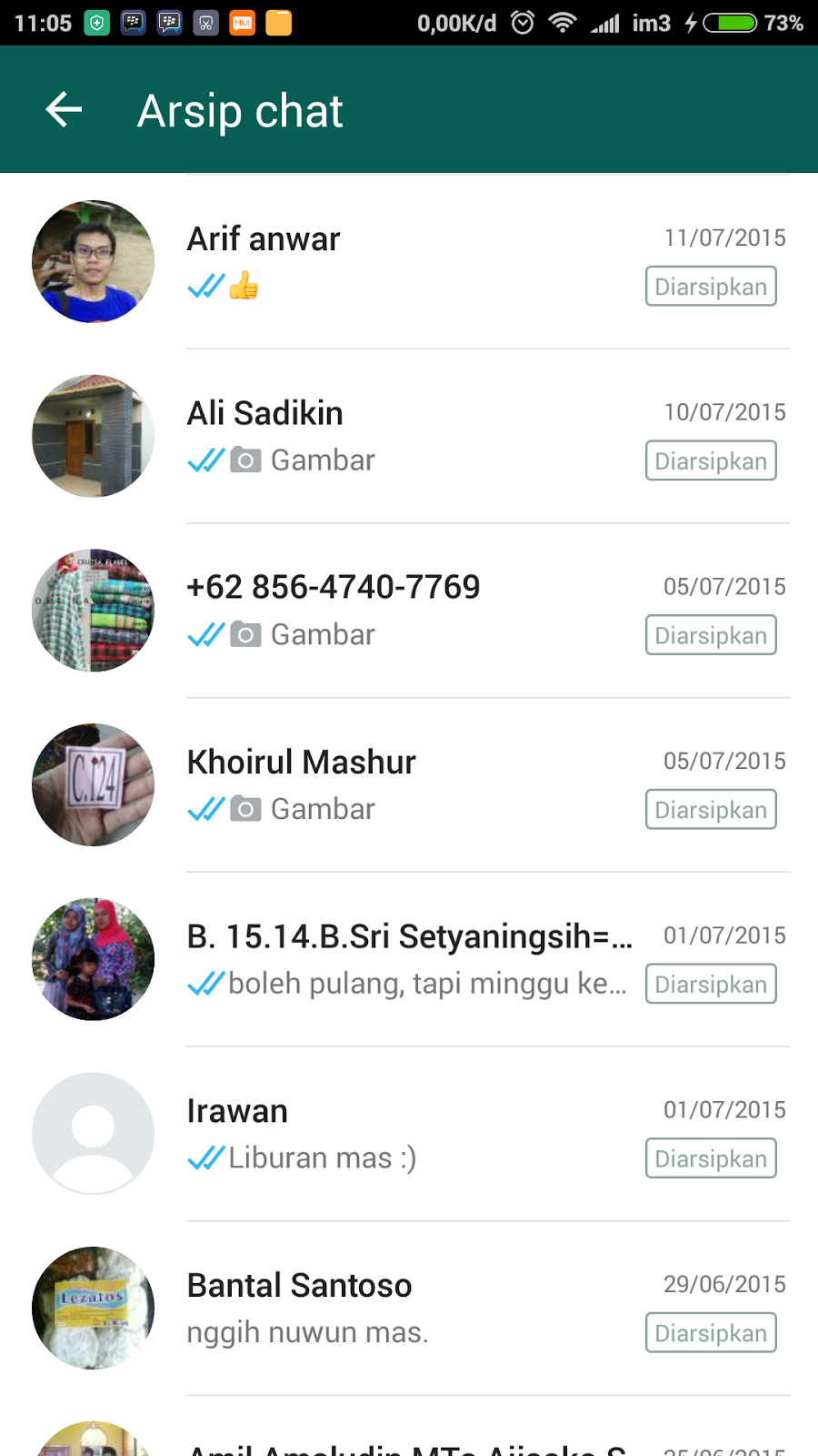 Cara Mengarsipkan Pesan Di Whatssapp