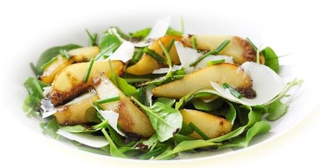 parmesan and roasted pear salad