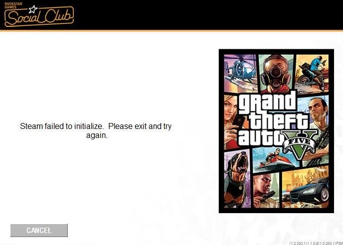 Steam Failed To Initialize Please Exit And Try Again Gta V