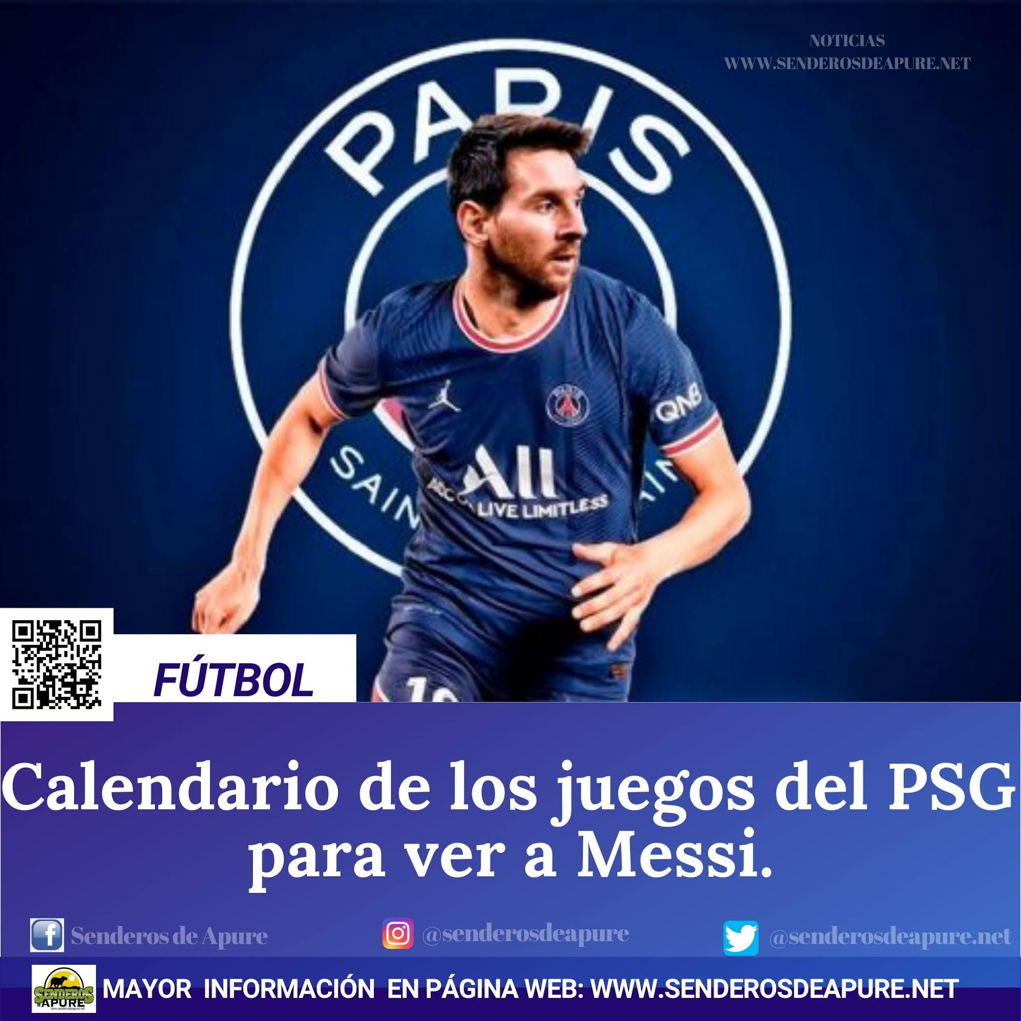 FÚTBOL Calendario de los juegos del PSG para ver a Messi FÚTBOL Calendario de los juegos del PSG para ver a Messi