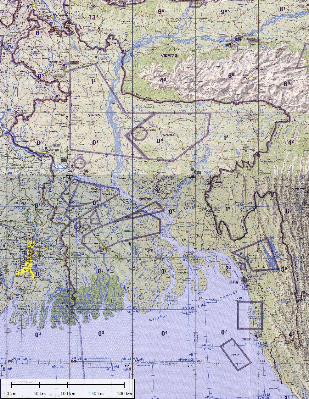 map of sea navigation charts of bangladesh navigation charts