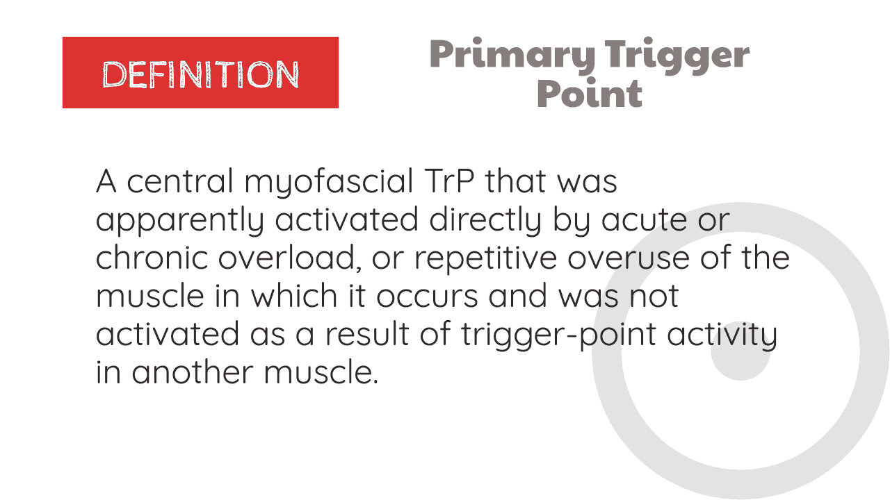 Trigger points primary trigger point