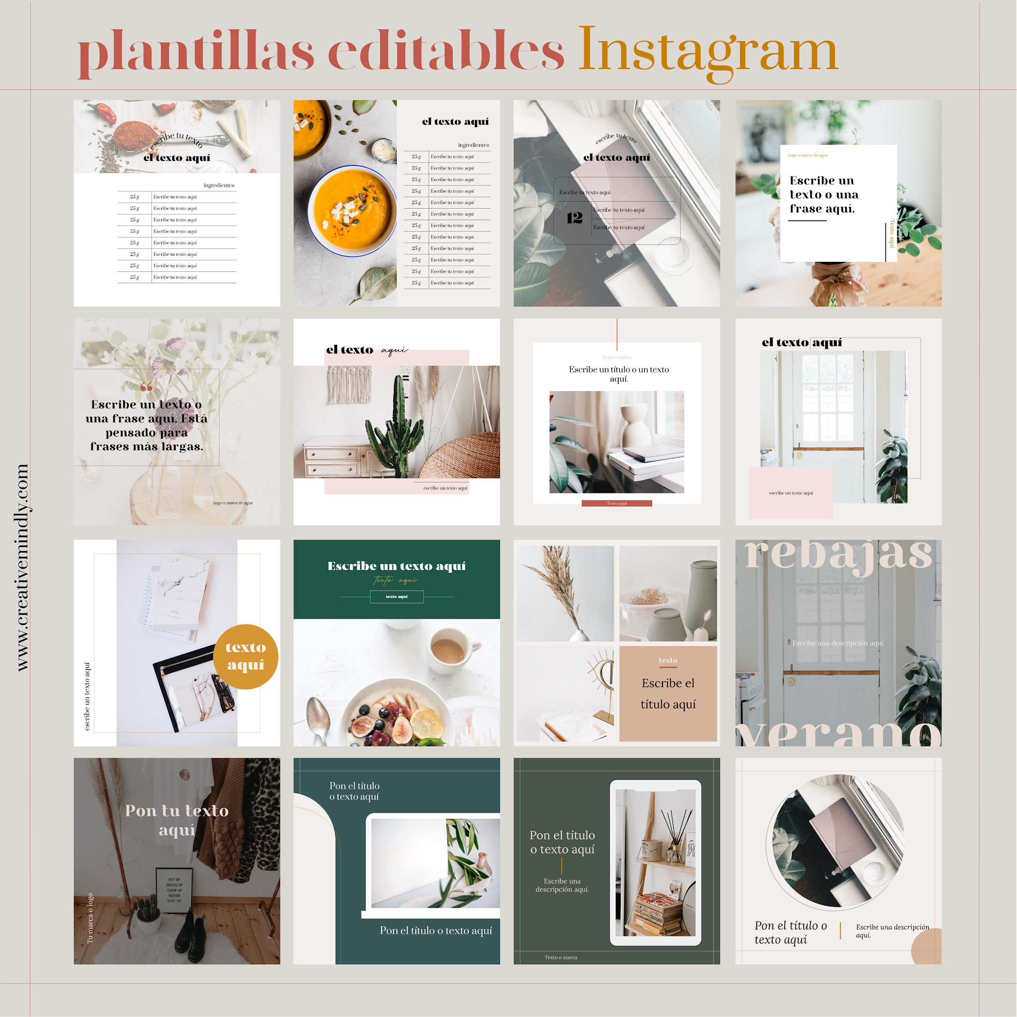 plantillas editables instagram