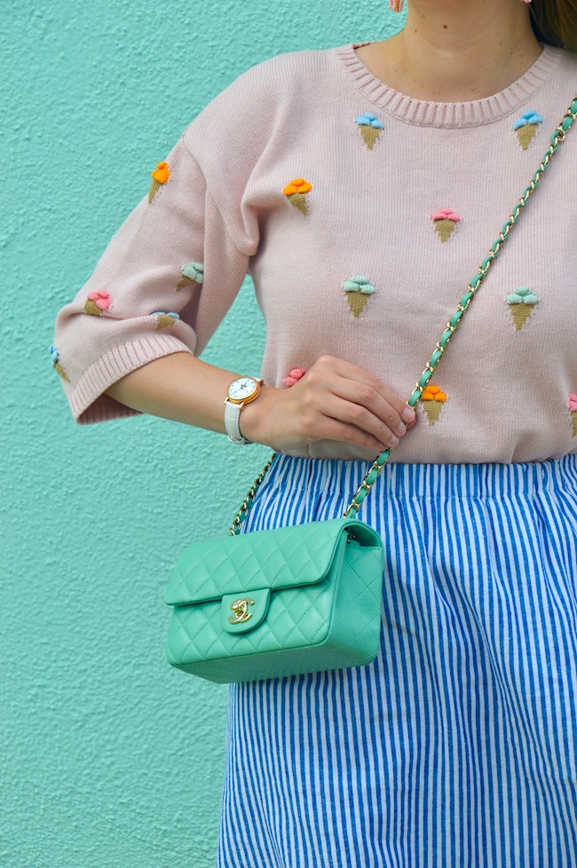 Hello Katie Girl Ice Cream Cone Sweater