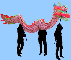 Printable dragon craft for lunar new year Chinese New Year Cards: Chinese Dragon Puppet