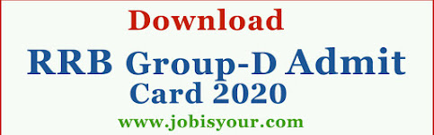 RRB Group-D Admit Card || Check Exam Date 2020 1