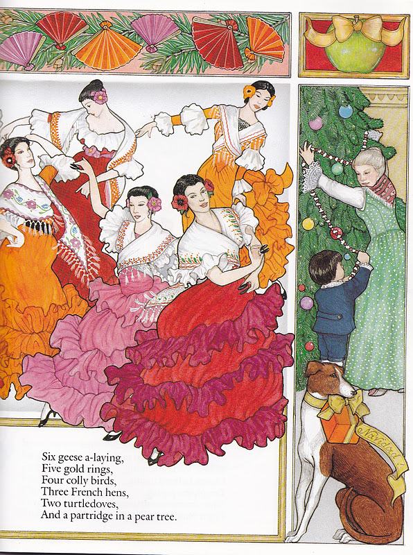 the marlowe bookshelf Jan Brett's The 12 Days of Christmas