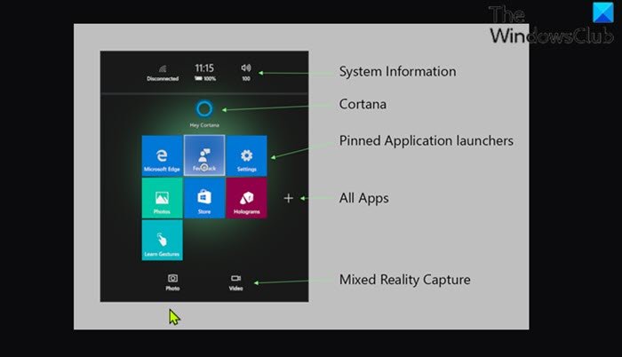 Запись видео в Windows Mixed Reality из меню «Пуск»