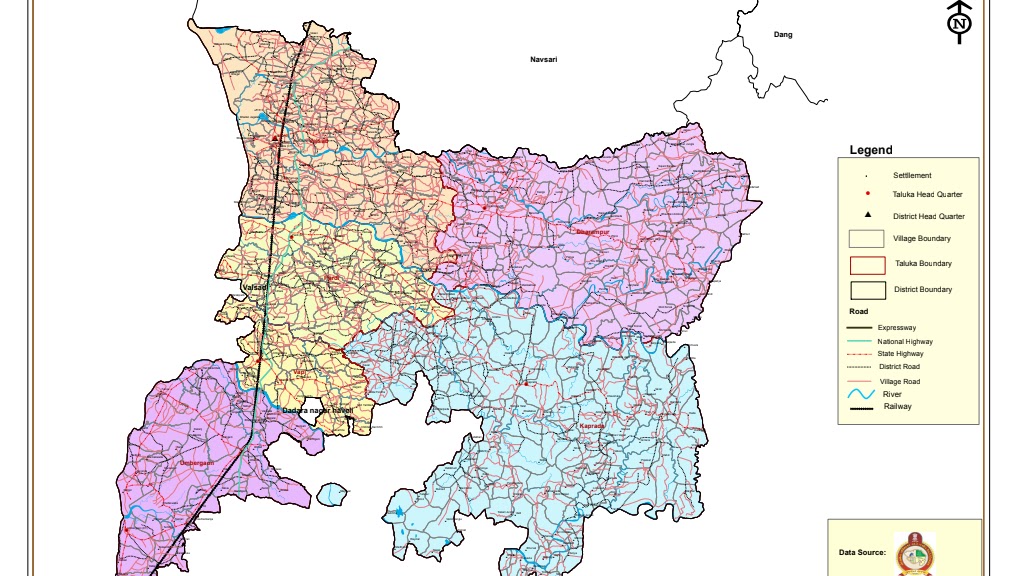 Valsad In Gujarat Map Valsad Dist Digital Hd Map Pdf Download.