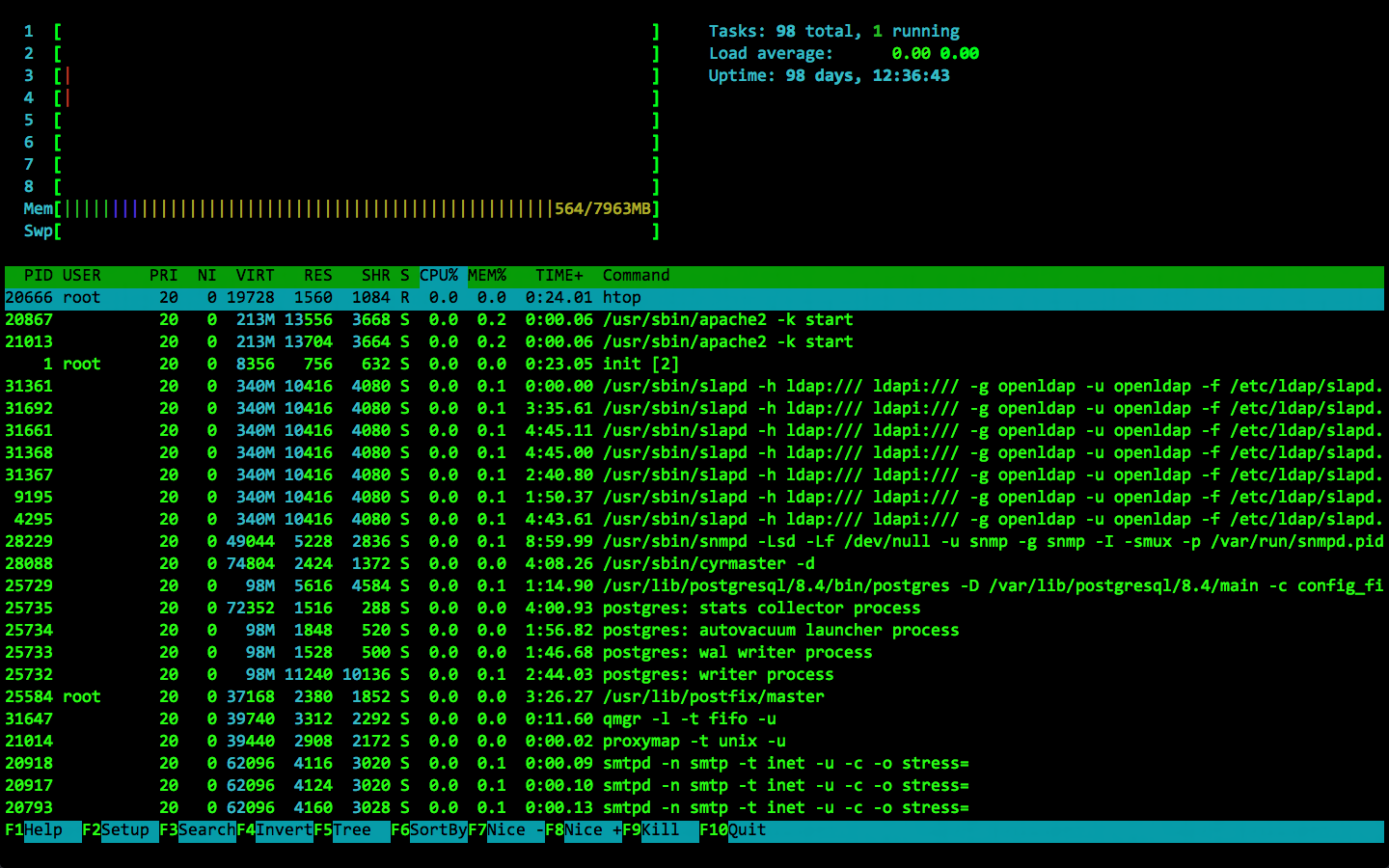 Analisar Processos no Ubuntu com htop PQPLinux Nodes