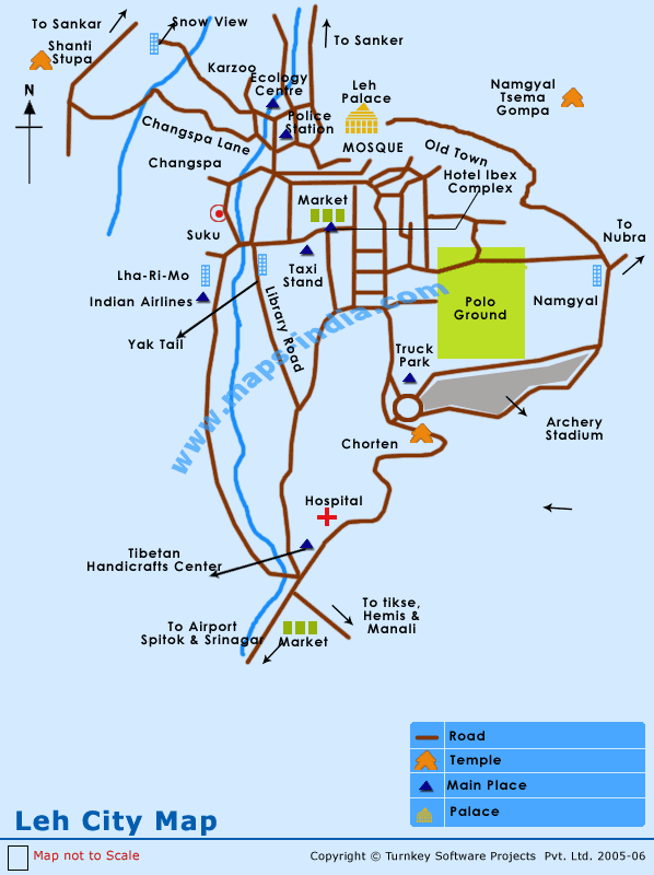 ladakh tourism map