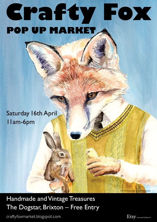lupecastro: CRAFTY FOX MARKET FAIR 16th April Brixton + free entry