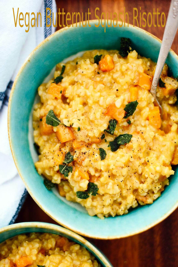 Vegan Butternut Squash Risotto happy cook
