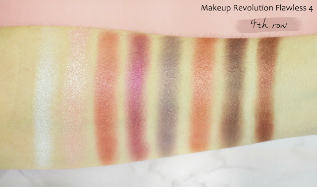 Revolution Flawless 4 Eyeshadow Palette Swatches