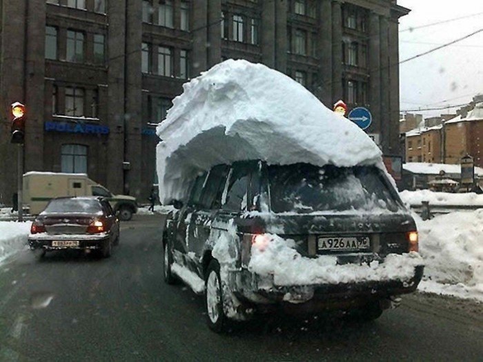 Faule Autofahrer im Winter - Keine Lust witzig