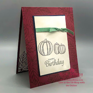 Gather Together Stamp Set, Here's a Card Stamp Set, Fall Birthday Card, Rick Adkins, Stampin' Up! 