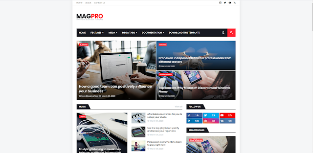 MagPro Blogger Teması