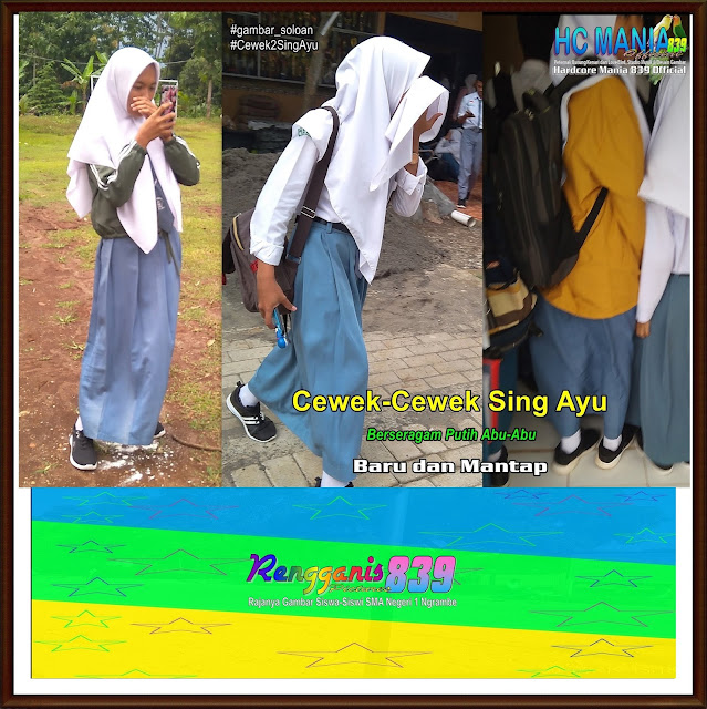 Gambar Soloan Spektakuler Terbaik di Indonesia - Gambar Siswa-Siswi SMA Negeri 1 Ngrambe Cover Berseragam Putih Abu-Abu - 9 RG