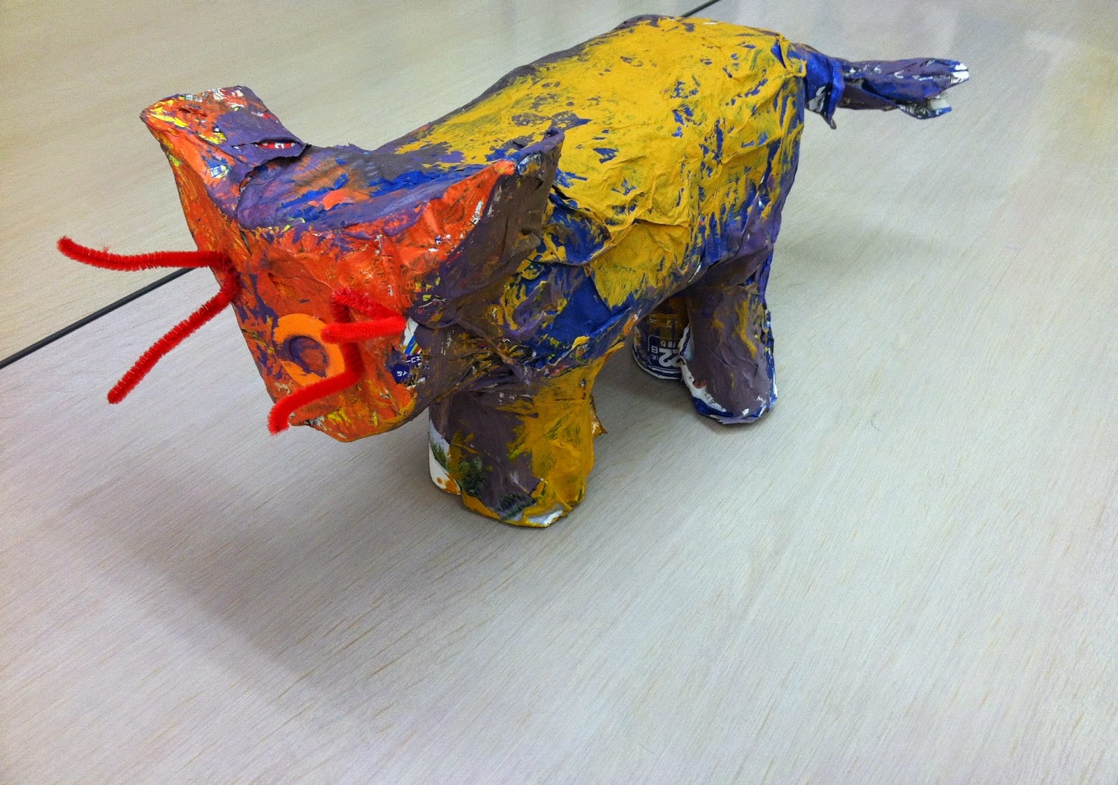 souzou art classes. Animal Sculptures with recycled materials