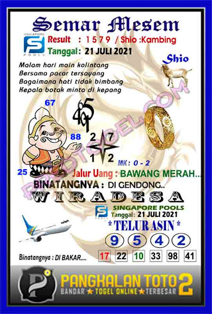 Prediksi Syair Singapore 21 Juli 2021 Syair Sgp Pangkalantoto