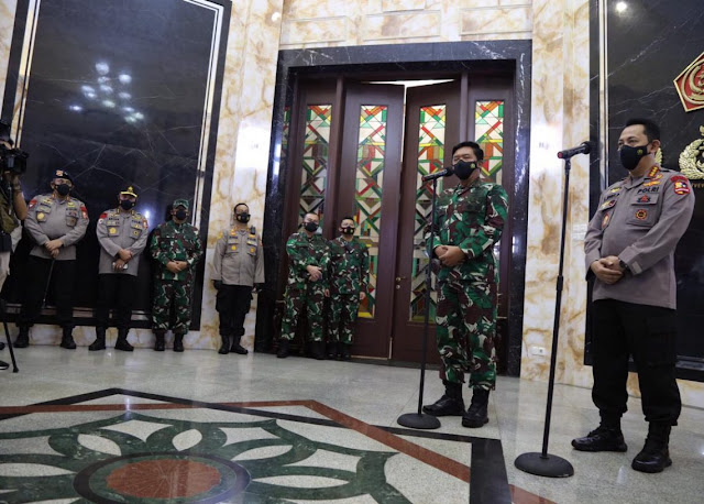 Silaturahmi Ke Panglima TNI, Kapolri Tekankan Sinergitas Dan Soliditas