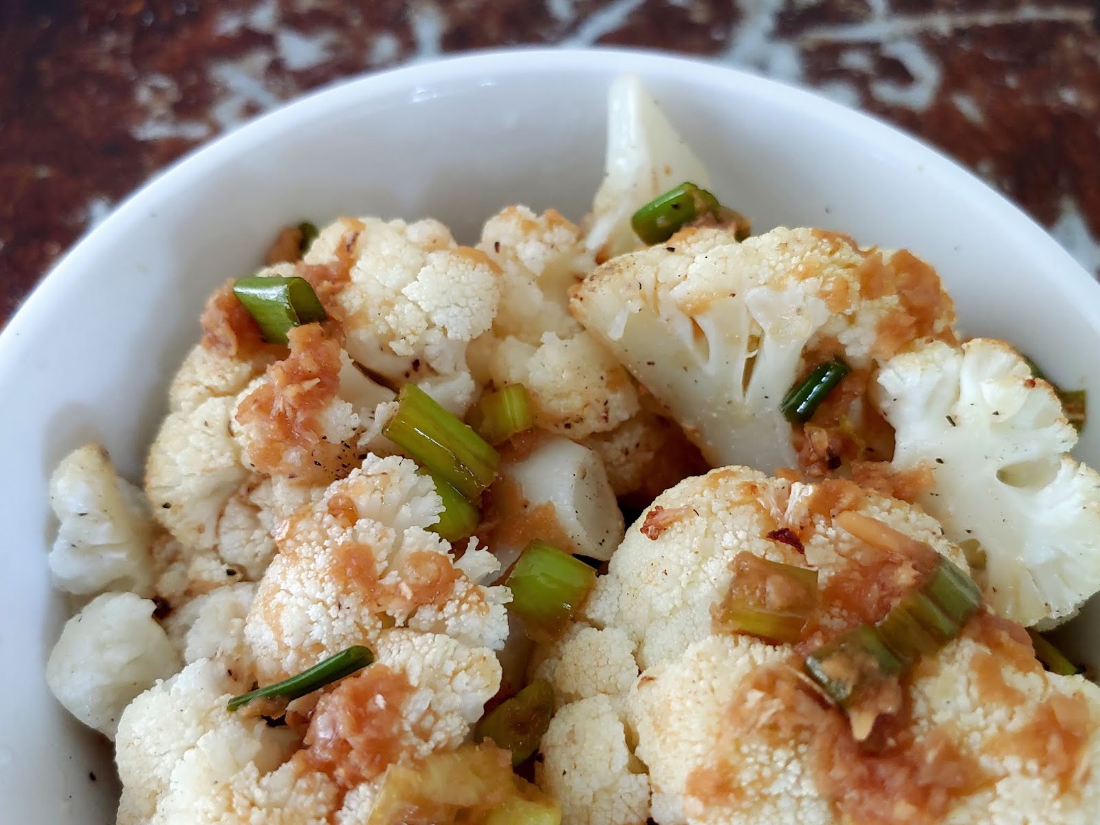 FOR THE LOVE OF GRUB ROASTED ASIAN CAULIFLOWER WITH SOYGINGER SAUCE