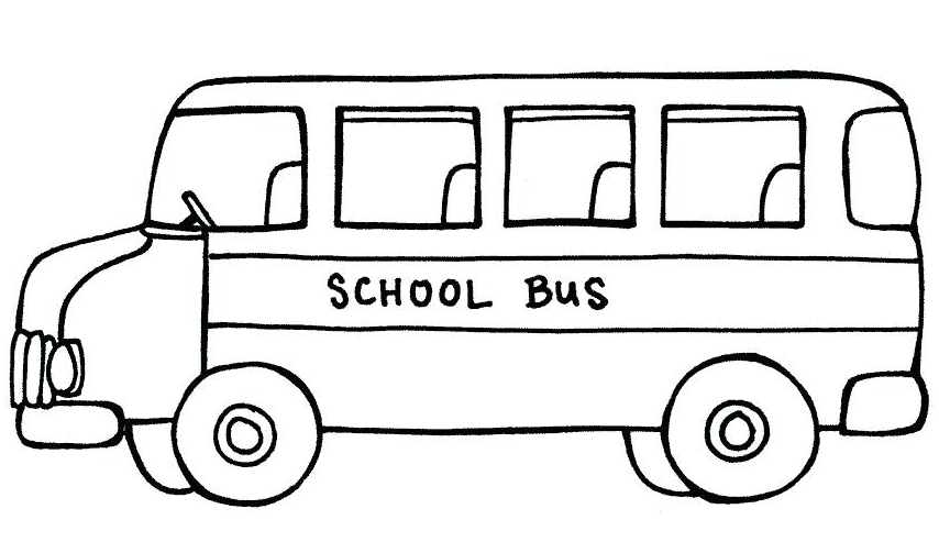 Sketsa Gambar Mewarnai Bus Sekolah Yang Mudah Untuk Anak PAUD dan TK