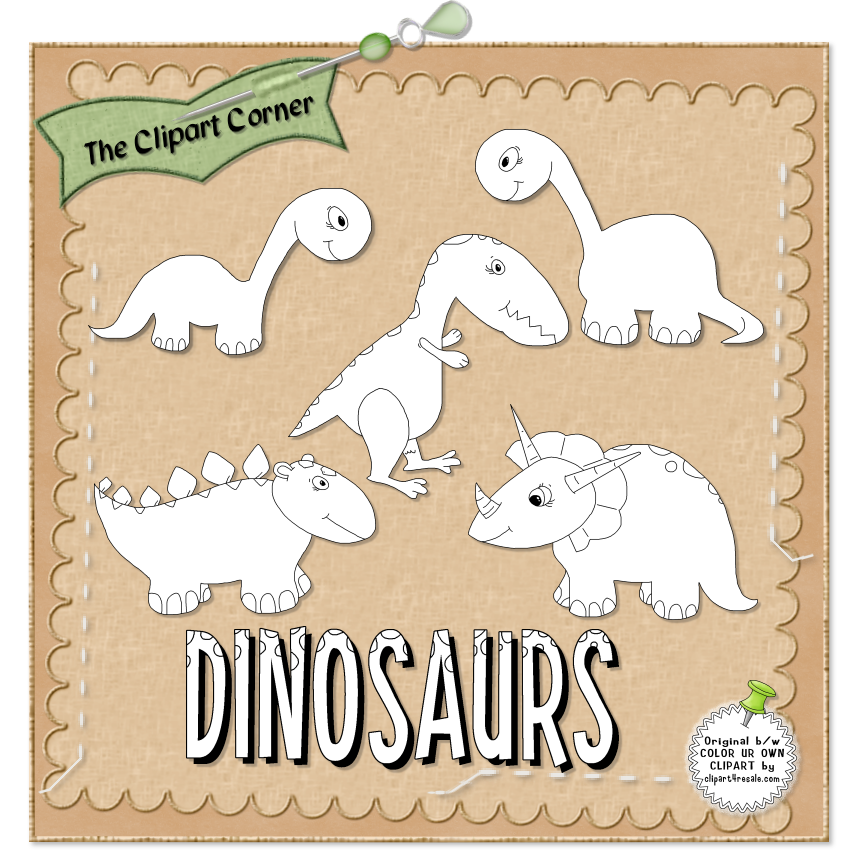 The Clipart Corner Dinosaur Reseller's Clip Art