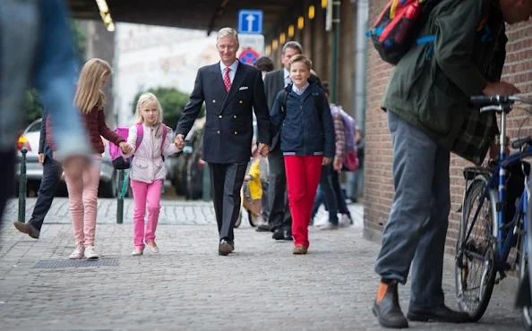 Crown Princess Elisabeth, Princess Eleonore and Prince Gabriel of Belgium