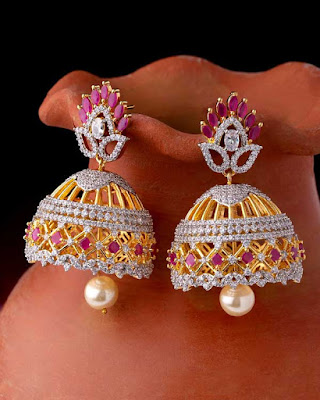 Cutwork Design Jhumka Earrings