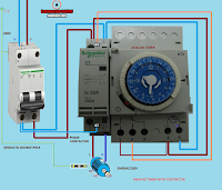 Electrical diagrams: ANALOG TIMER WITH CONTACTOR