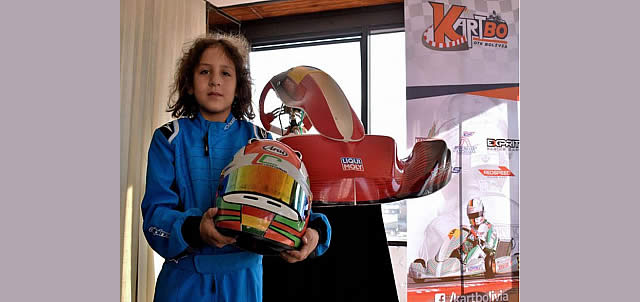 Lucas Careaga con 9 años de edad es miembro de la selección de karting para competencias internacionales