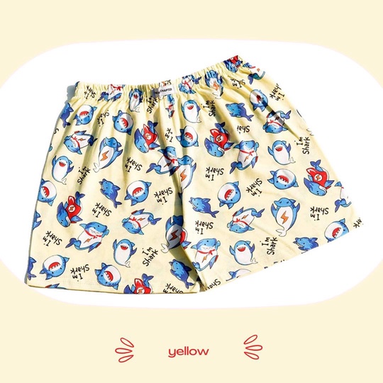 QUẦN ĐÙI COTTON BABY SHARK NỀN VÀNG 100002 SIZE LỚN