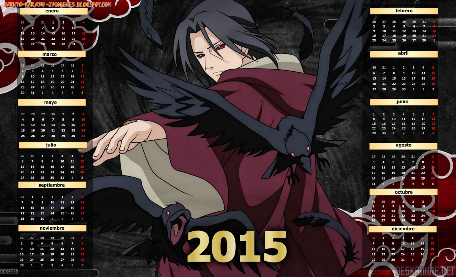 calendario anime naruto 2015