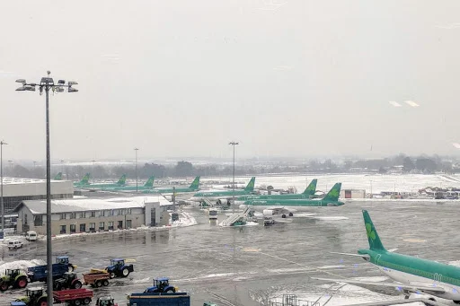 Dublin Airport during the Beast from the East Storm