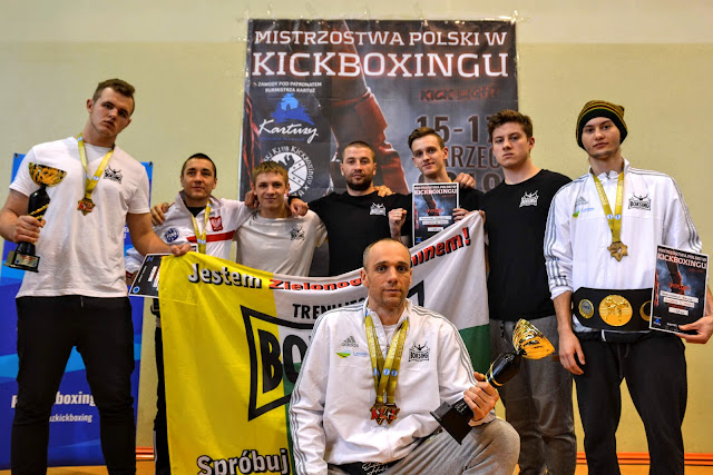 kick light, kartuzy, low kick, sport, Zielona Góra, kickboxing, złoto, najlepszy klub Mistrzostw, Kacieja, Kalisz, Kaszanowski , Muszyński, de Ramer, Kwolek, Zimoch, Połoński